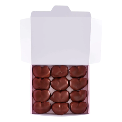 Caja 12 Princesitas de chocolate fondant negro